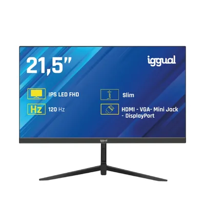 Monitor iggual ML21S 21.5" Full HD 120Hz IPS 1ms HDMI DP Frameless