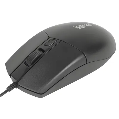 Maus IGGUAL COM-BUSINESS2 USB Typ-A 2400 DPI Schwarz Ambidextrous Kabelgebunden
