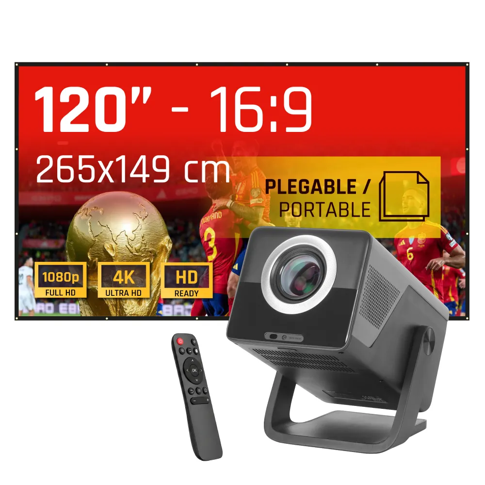 Beamer iggual 1080p 800 Lumen 120" Lampe Smart Tragbar