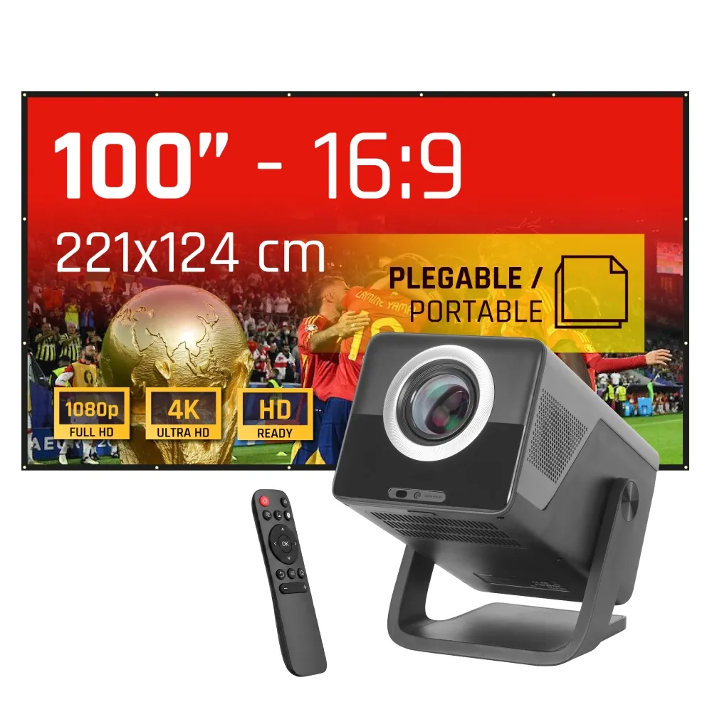 Projektor iggual 1080p 800 Lumen 100" Lampe Smart Wi-Fi 6 Tragbar