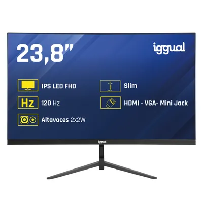 Monitor IGGUAL ML24S 23,8" Full HD 120Hz IPS Frameless Lautsprecher 1ms VESA