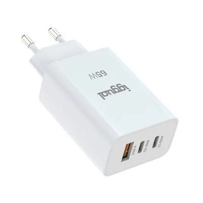 Ladegerät IGGUAL Triple USB-A + 2x USB-C GaN 65W