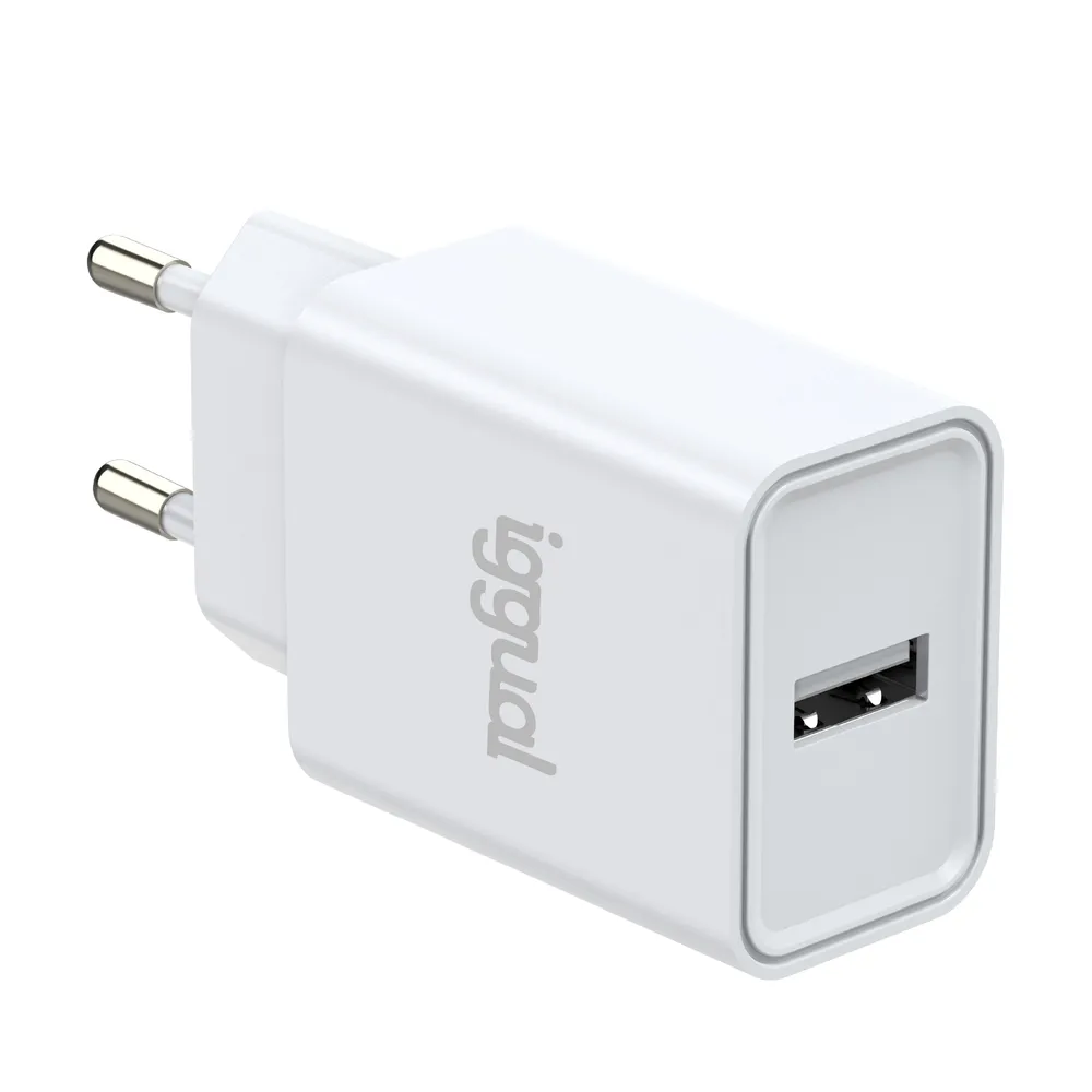 Wandladegerät IGGUAL 1xUSB 5V/2,4A (12W) universal weiß