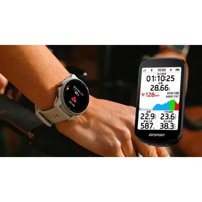 iGPSport VeRun Grey GPS OLED 42mm Gehäuse Silber Armband Anthrazit M 24 Monate