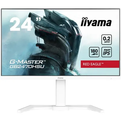 iiyama G-Master GB2470HSU-W6 23.8" Fast IPS FullHD 180Hz 0.2 ms USB-A Lautsprecher Höhenverstellbar