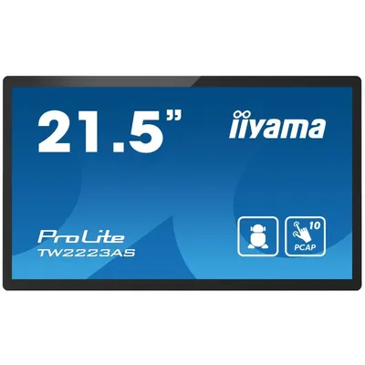 iiyama TW2223AS-B2 21,5″ Full HD 10-Punkt-Touchscreen interaktives Display mit Android 12 Wi-Fi