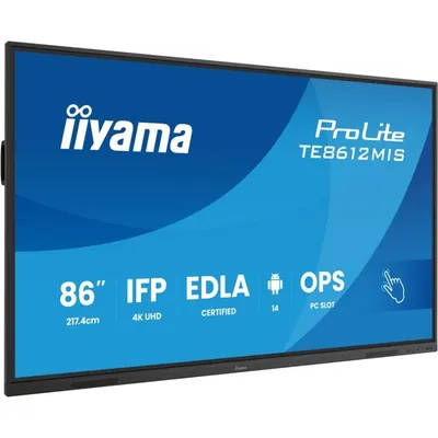 Interaktives Display iiyama TE8612MIS-B4AG 86" 4K UHD Touch Wi-Fi Android 14