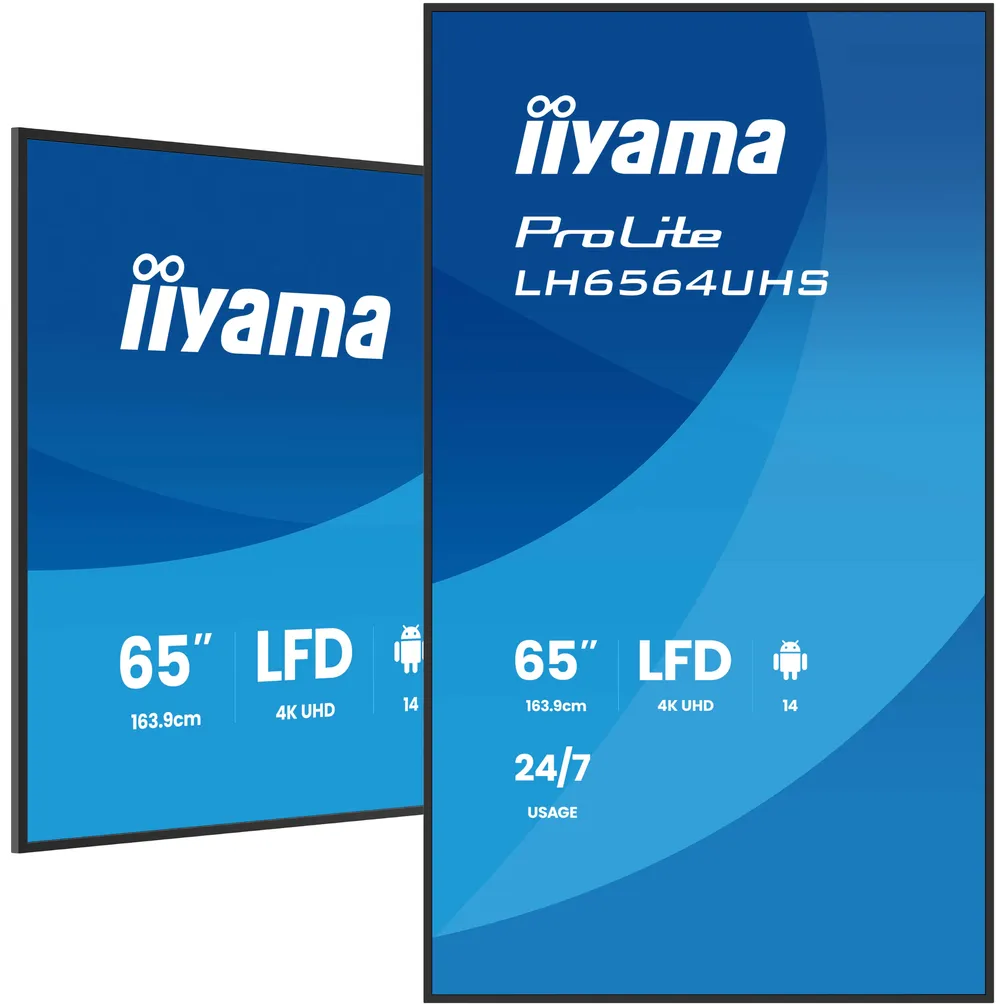 Iiyama ProLite LH6564UHS-B1AG | lh6564uhs-b1ag | 164 cm (65") Diagonalklasse LCD-Display mit LED-Hintergrundbeleuchtu