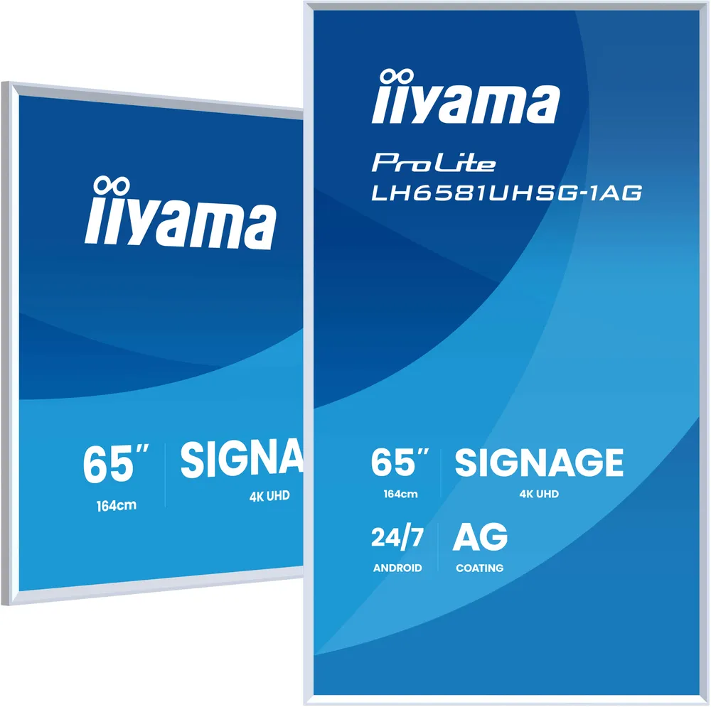 Iiyama 65"W LCD 4K UHD VA Gallery Line with Rem | lh6581uhsg-1ag |