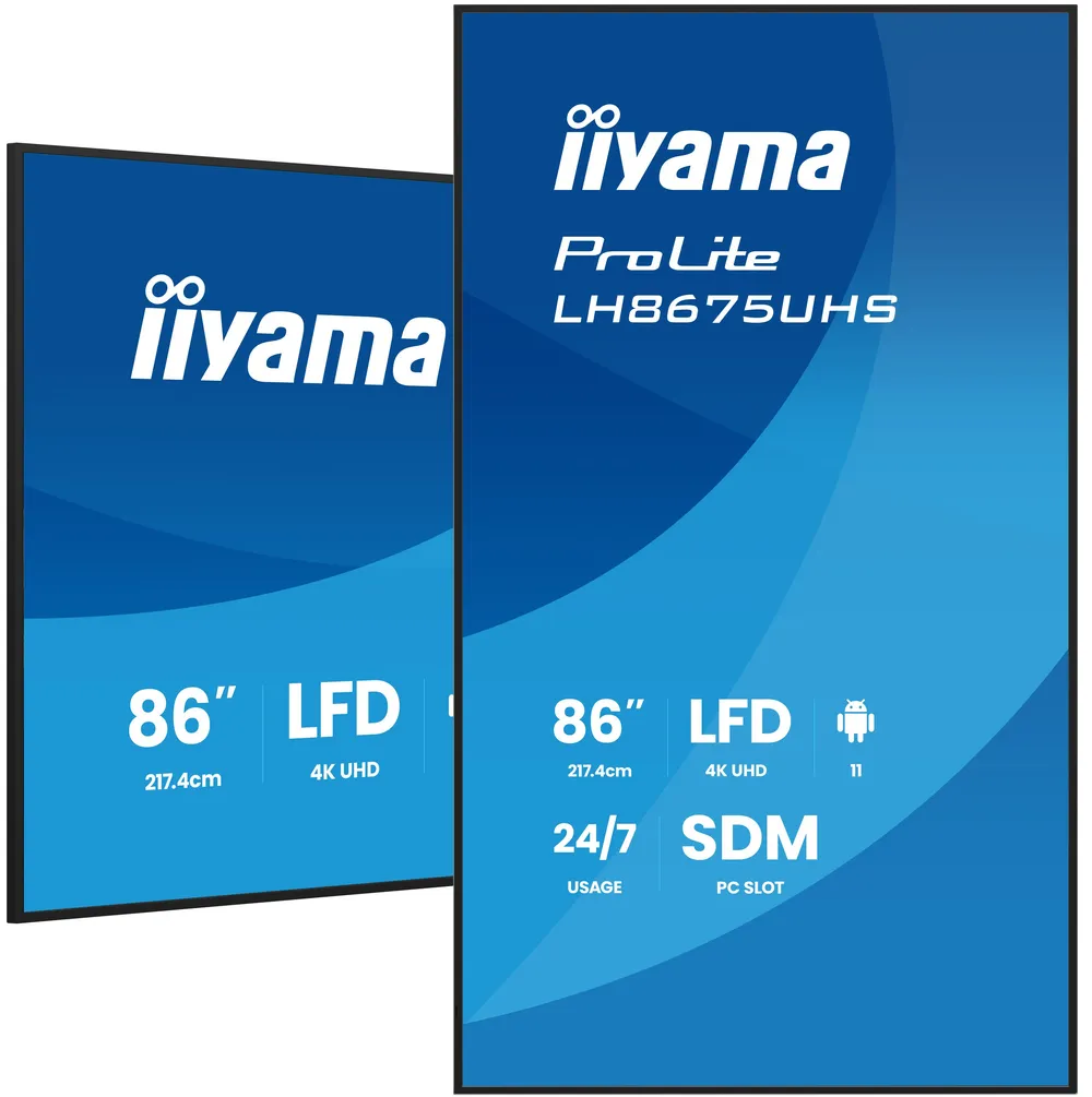 Iiyama ProLite LH8675UHS-B2AG | lh8675uhs-b2ag | 218 cm (86") Diagonalklasse (217 cm (85.6")