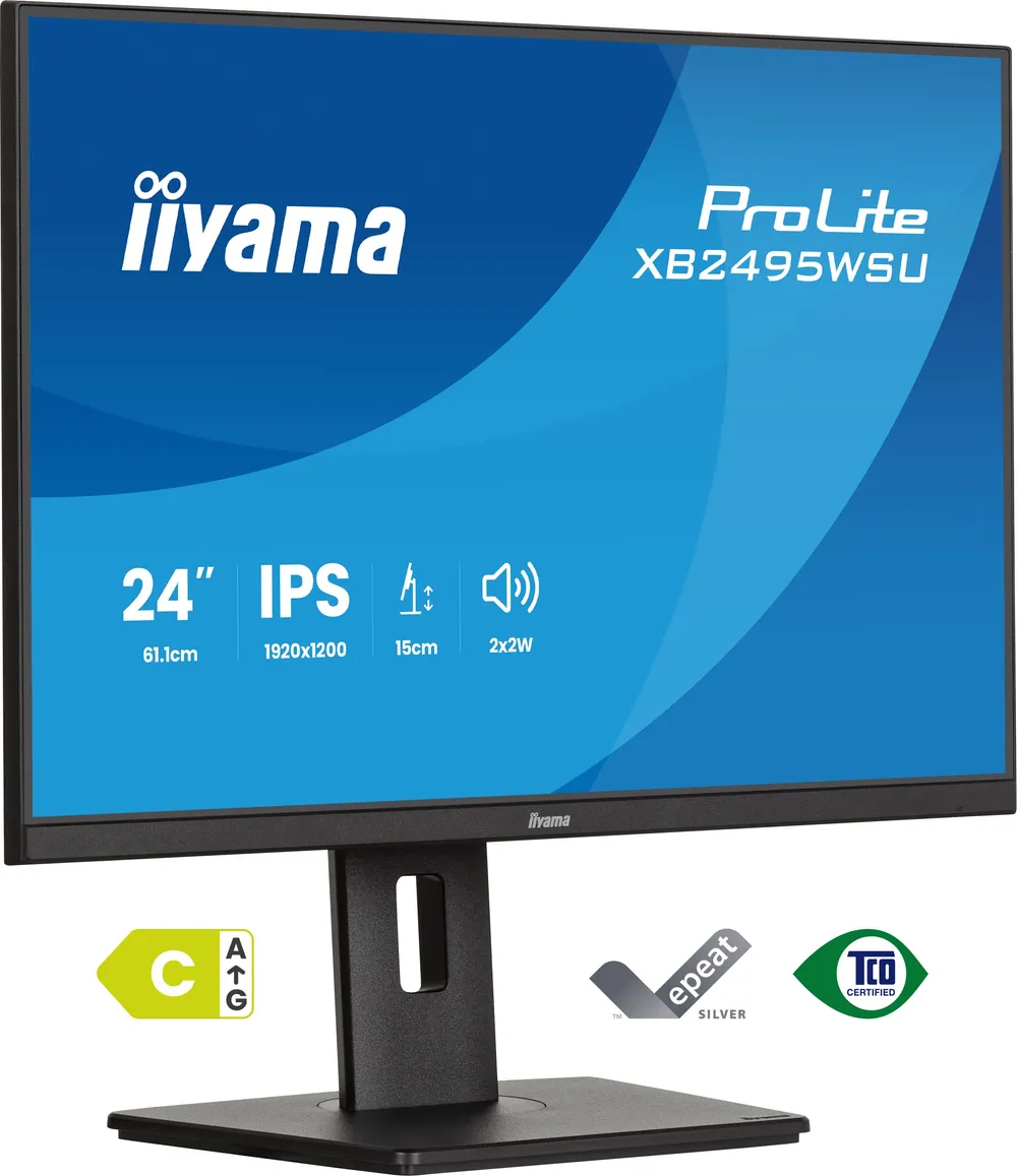 Monitor iiyama ProLite XB2495WSU-B1 24" WUXGA 100Hz IPS Rahmenlos 4ms USB-Hub