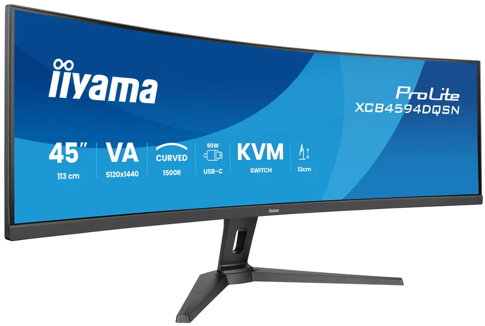 iiyama ProLite XCB4594DQSN-B1 Curved-Monitor 113cm (44.5") DQHD | xcb4594dqsn-b1 | VA - 0.8ms
