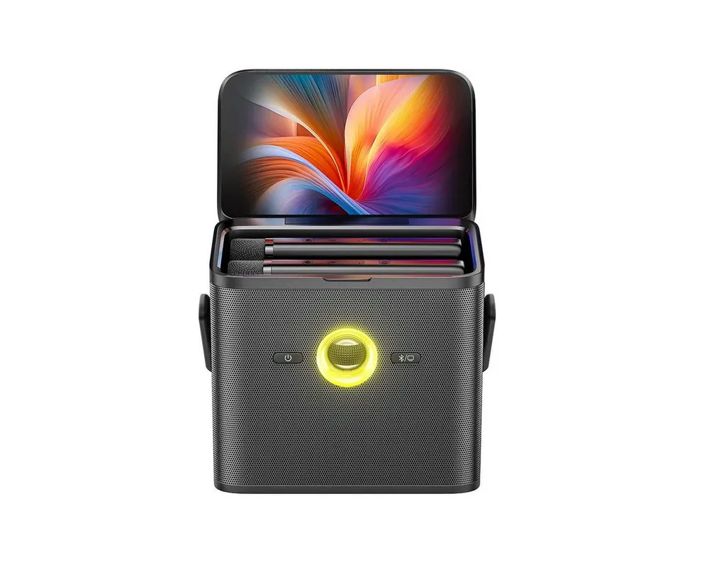 Ikarao iKarao Shell S3 Karaoke-Maschine (Bluetooth, Touchscreen, Vocal-Removal, WLAN, Bluetooth und Karaoke mit Mikrofonen)