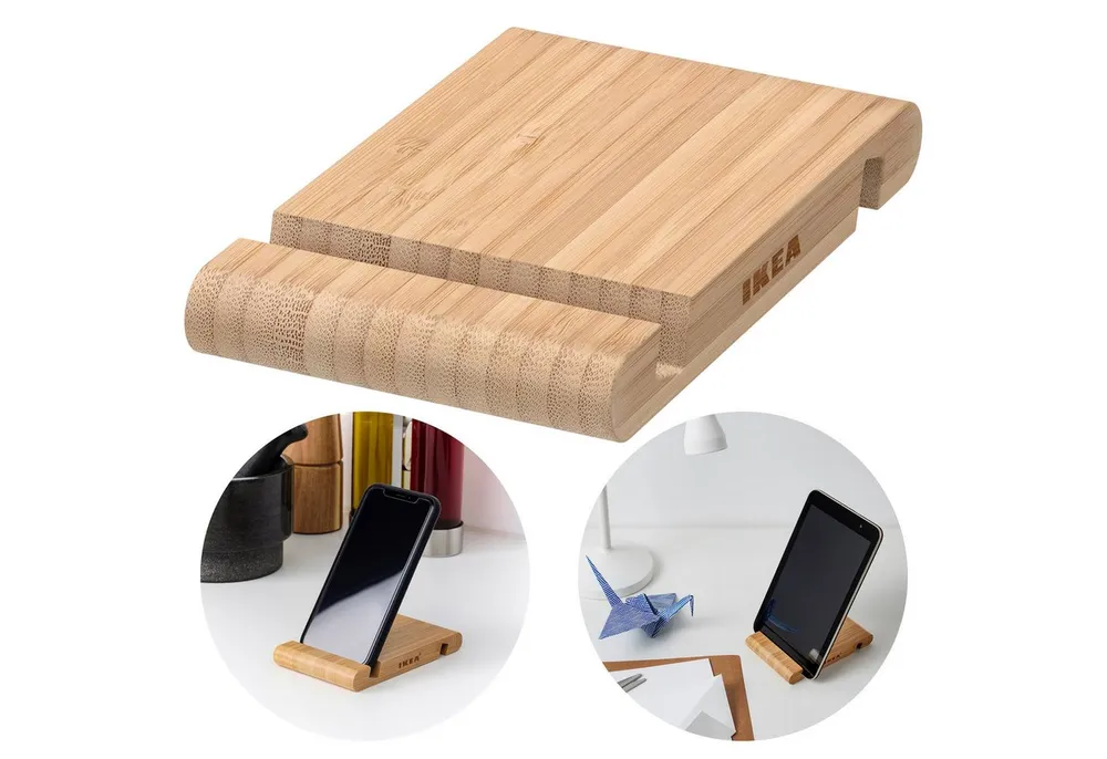 IKEA Handy-Halterung BERGENES Ständer für Telefon aus Bambus IKEA