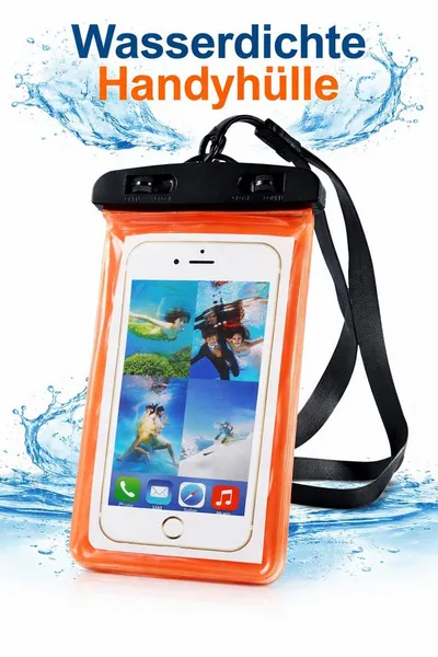 Illes-Laedchen Handyhülle wasserdichte Handyhülle Smartphone Schutzbeutel Handytasche, Universal - IPX8 - 7 Farben zur Auswahl - bis 6,7 Zoll Smartphonegröße