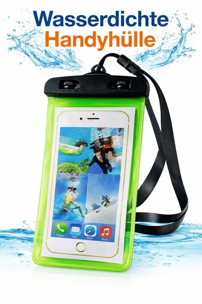 Illes-Laedchen Handyhülle wasserdichte Handyhülle Smartphone Schutzbeutel Handytasche, Universal - IPX8 - 7 Farben zur Auswahl - bis 6,7 Zoll Smartphonegröße