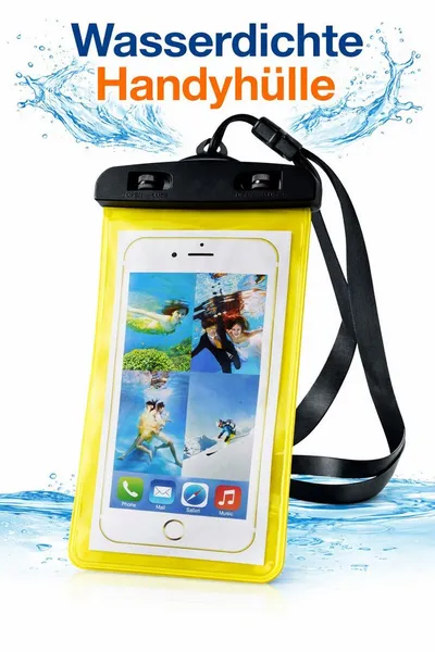 Illes-Laedchen Handyhülle wasserdichte Handyhülle Smartphone Schutzbeutel Handytasche, Universal - IPX8 - 7 Farben zur Auswahl - bis 6,7 Zoll Smartphonegröße