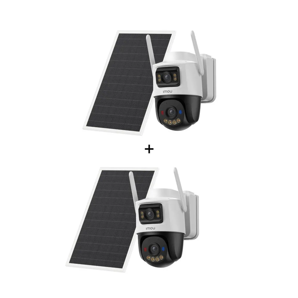 Imou AOV Dual Kit 5+5MP - 10MP Dual-Lens WLAN & 4G Außenkamera mit Solarpanel & Always-On-Video - 2er-Set