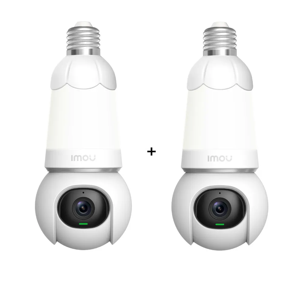 Imou Bulb Cam - 2K WLAN-Kamera mit Schwenk-/Neigefunktion für E27-Lampenfassungen - 2er-Set