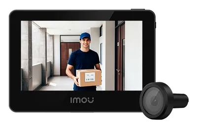 Imou VD1 - 5MP WLAN-Türspion-Kamera mit 4,3-Zoll Farbdisplay - Schwarz