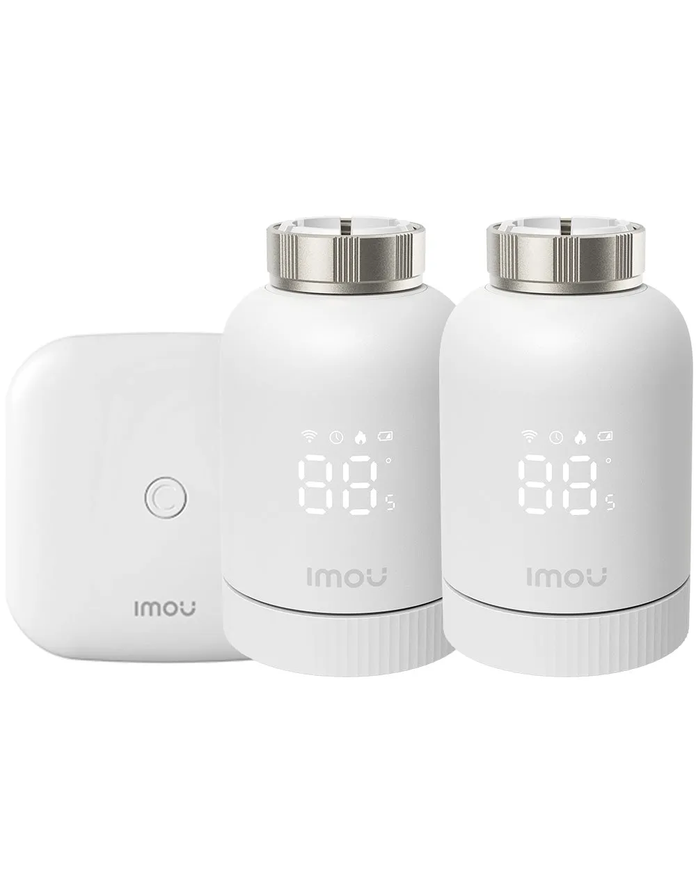 Intelligenter thermostatischer Heizkörper - Effizientes, energiesparen, 2 Stück + Gateway（WLAN- und Ethernet-Anschluss）