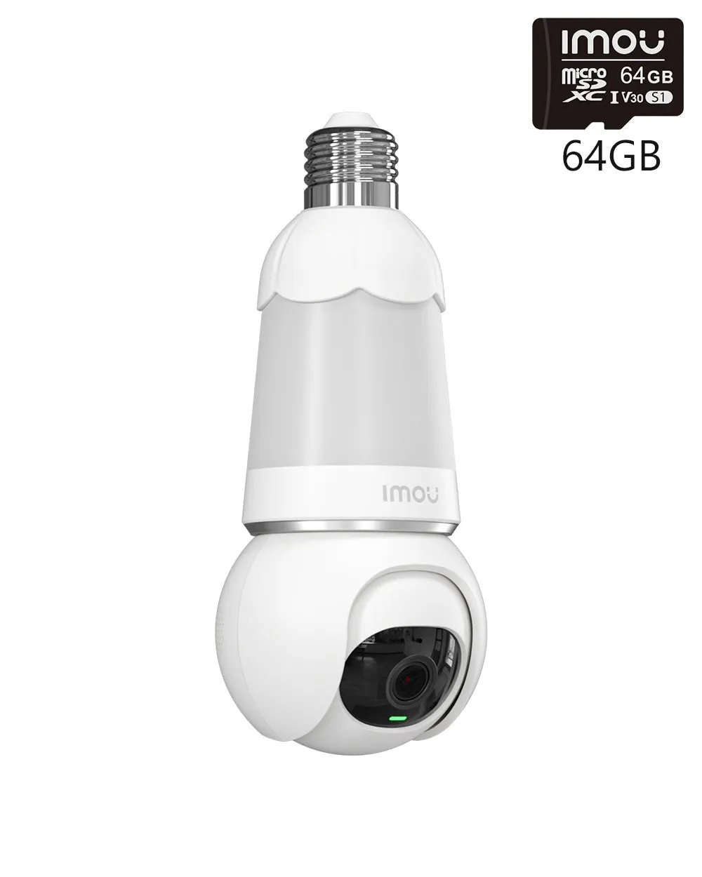 Glühbirnenkamera 5MP/3MP für E26/E27 Sockel, 3MP 2K / + 64GB Speicherkarte