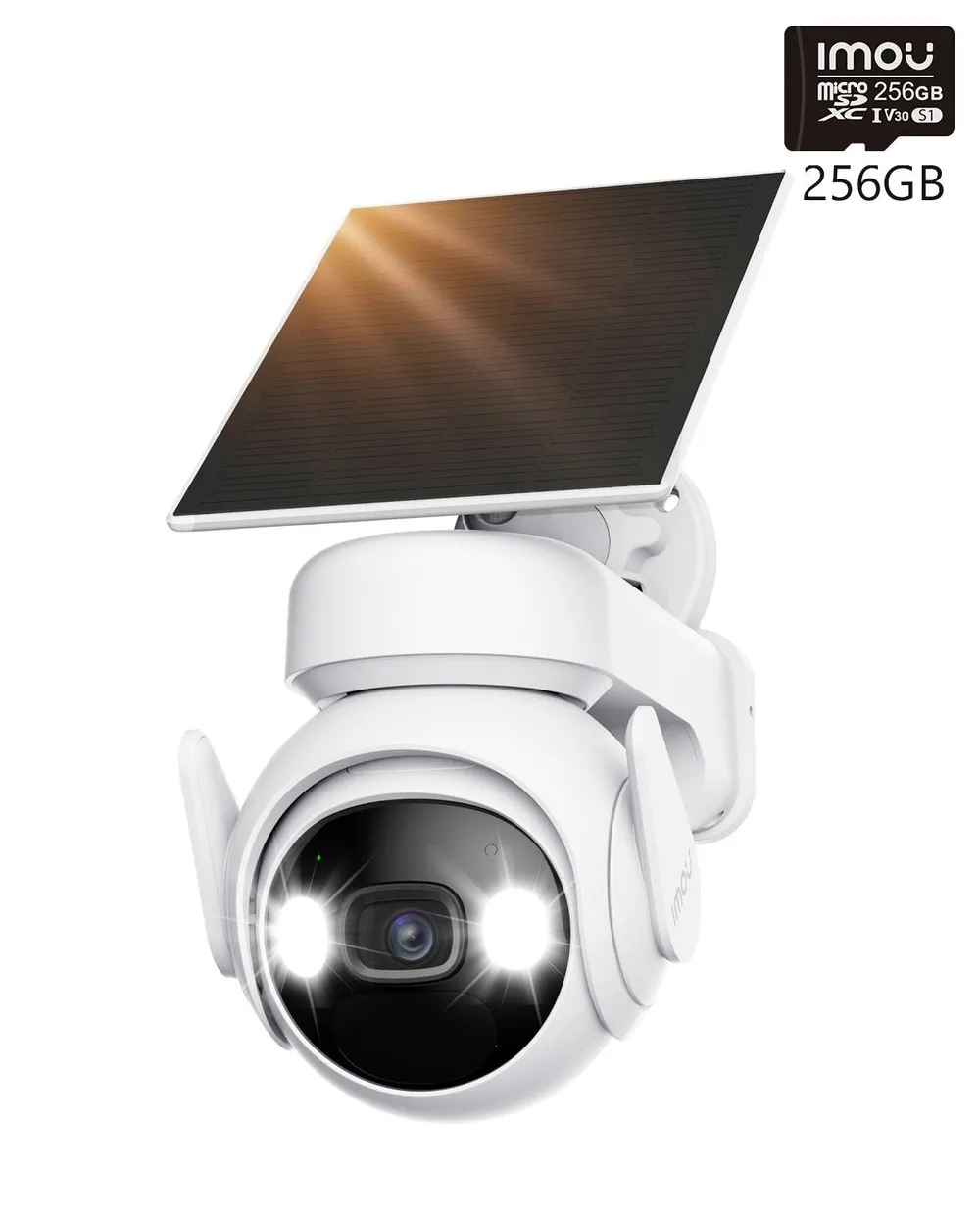 Cell PT 360° PTZ 3MP 2K 100% Kabellos-UK, 3MP 2K mit Solarpanel (5000 mAh) / + 256GB Memory Card