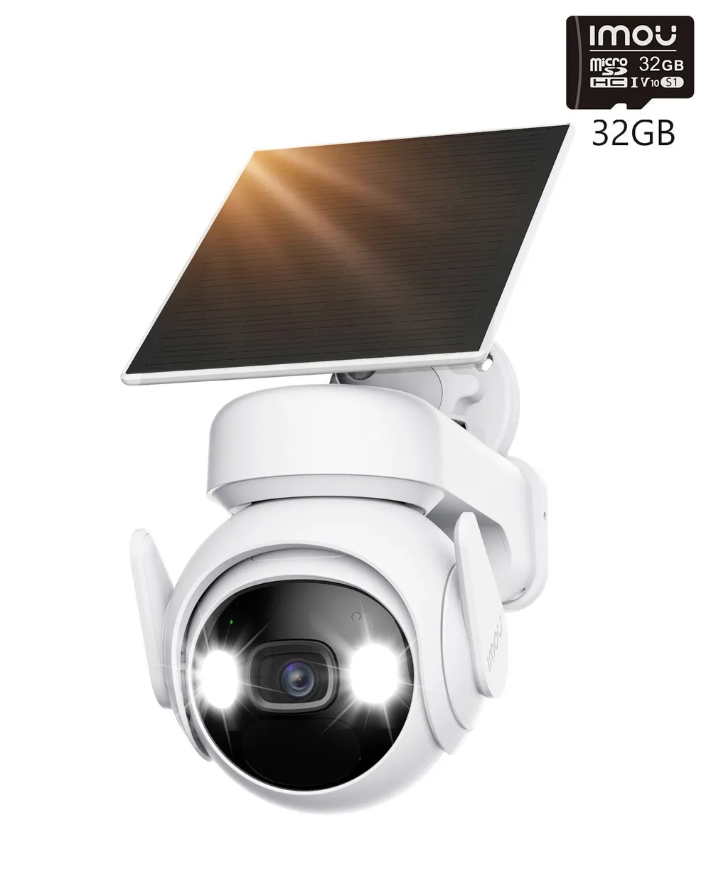 Cell PT 360° PTZ 3MP 2K 100% Kabellos-UK, 3MP 2K mit Solarpanel (5000 mAh) / + 32GB Memory Card