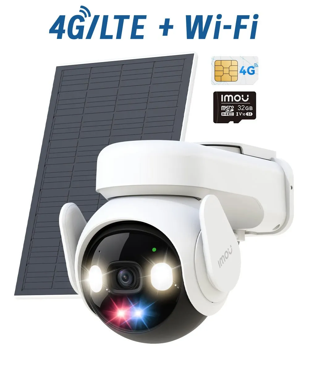 AOV PT 3K 5MP 4G LTE & 2,4GHz Wi-Fi, 8MP 4K with Solar Panel + SIM Card + 32GB Memory Card / + 64GB Speicherkarte