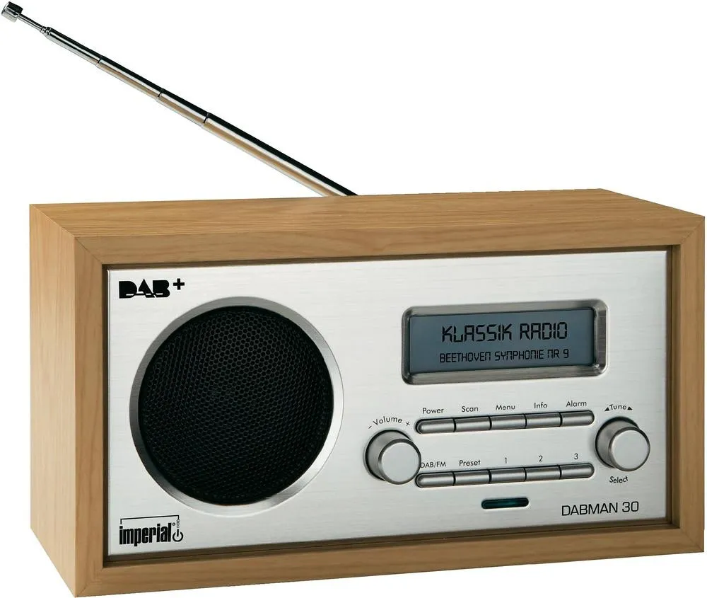DABMAN 30 buche-silber DAB+ Radio