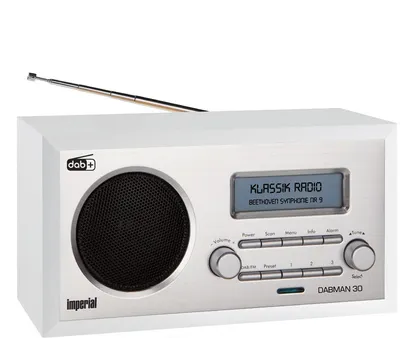DABMAN 30 weiß-silber DAB+ Radio