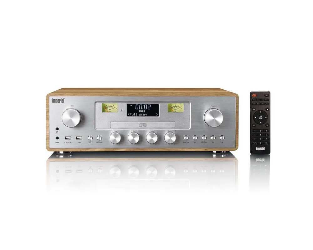 IMPERIAL Dabman 280CDWDSI Radio (Tabelle Radio,DAB+ Radio, 30 W, Bluetooth 5.0, DAB+/CD/MP3-Player & USB, Stereo 2.0, Holzoptik)