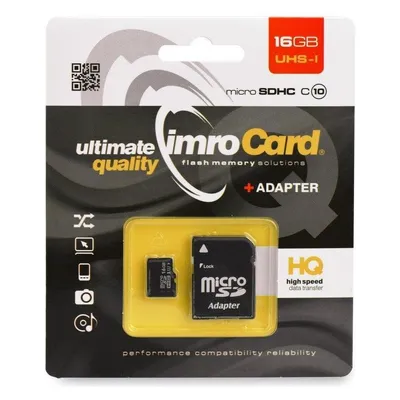 IMRO 10/16G UHS-I ADP Speicherkarte MicroSDHC Klasse 10