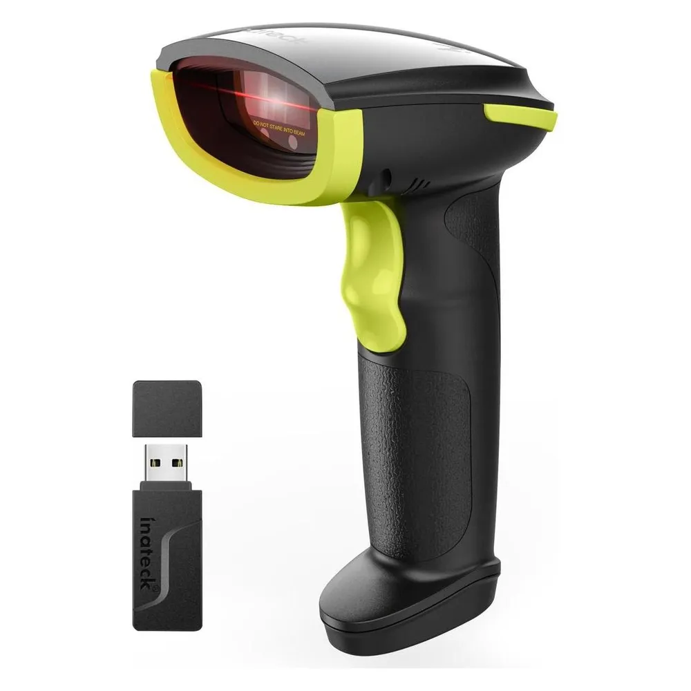 Barcode-Scanner Inateck BCST-21-AI_GREEN Handscanner Grün und Schwarz
