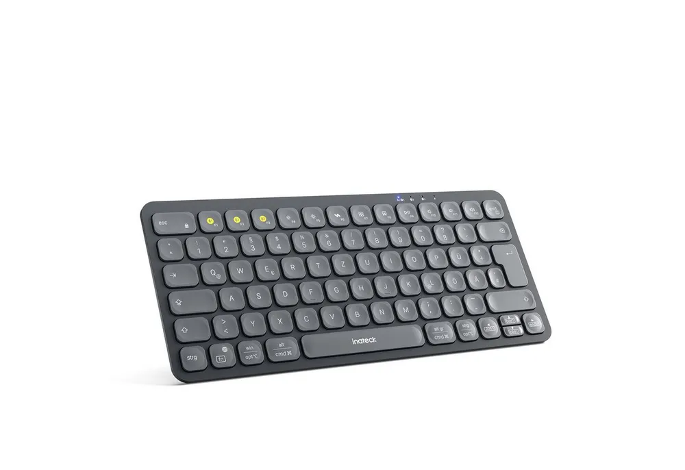 Inateck Bluetooth Tastatur Kabellose, Funktastatur mit 3 Bluetooth,Schlankes Wireless-Tastatur (für Windows, iPad OS, Android, iOS)