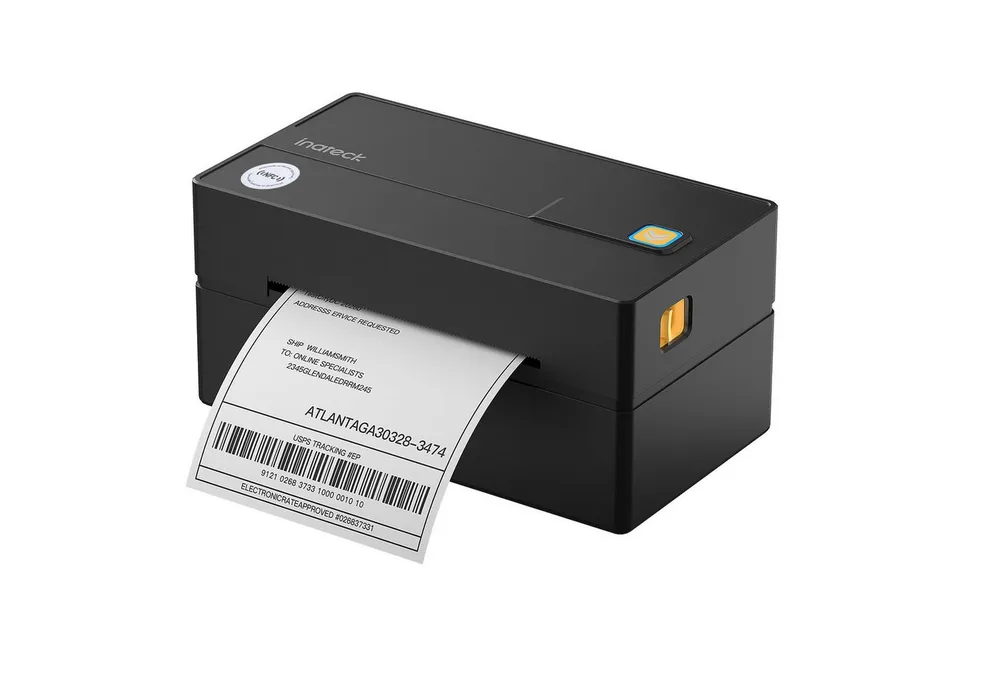 Inateck Bluetooth Thermo-Etikettendrucker, 4x6 Versandetikettendrucker Etikettendrucker, (Kompatibel mit iPhone, Android, iPad, Windows, MacOS, Chrome, USPS)