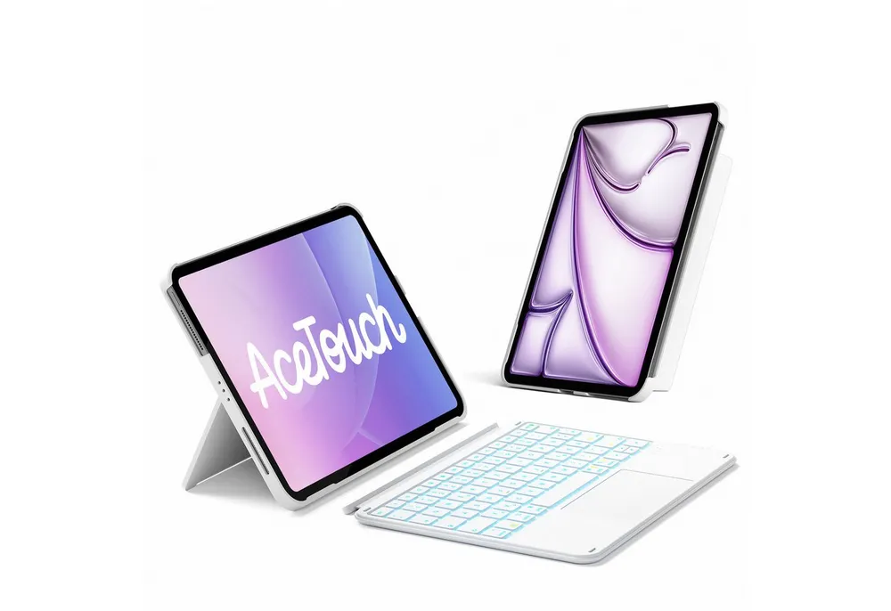 Inateck für iPad 11 Gen A16, 11 Zoll iPad Air M4 M3, iPad 10, iPad Pro 4/3/2/1 iPad-Tastatur (Ultraleichte, Abnehmbare Tastatur mit Touchpad, Tragbar)