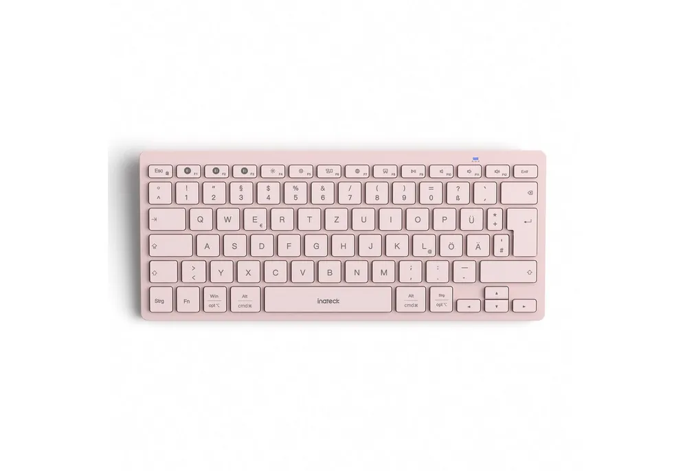 Inateck für iPad Pro/Air/Mini/Windows/Android/IOS, Ergonomisches Design Wireless-Tastatur (Ultraslim, Vergrößerte Tastenkappen, 3 Bluetooth)