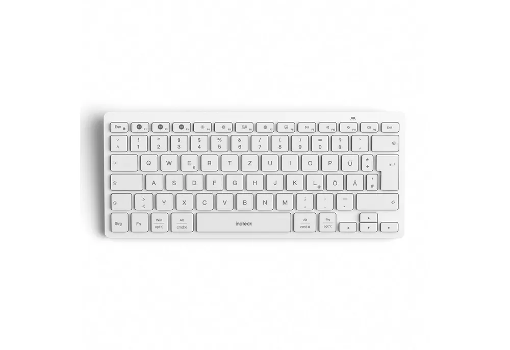 Inateck für iPad Pro/Air/Mini/Windows/Android/IOS, Ergonomisches Design Wireless-Tastatur (Ultraslim, Vergrößerte Tastenkappen, 3 Bluetooth)