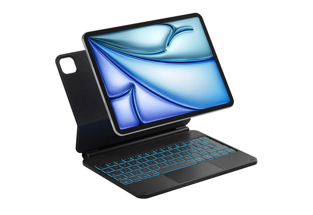 Inateck Magnetische Tastatur Hülle für 11'' iPad Air M4 M3 M2, iPad Pro 4/3/2 iPad-Tastatur (Magic keyboard, 7-Farbige Hintergrundbeleuchtung)