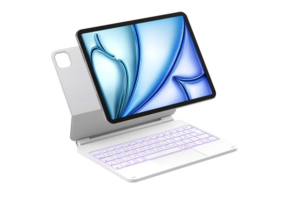 Inateck Magnetische Tastatur Hülle für 11'' iPad Air M4 M3 M2, iPad Pro 4/3/2 iPad-Tastatur (Magic keyboard, 7-Farbige Hintergrundbeleuchtung)