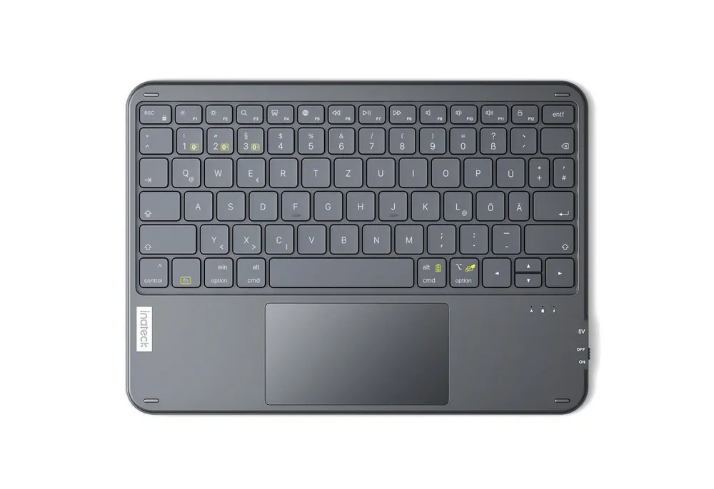 Inateck Ultraleichte für iPad/Tablet/Windows/Laptop/PC Tablet Tastatur mit Touchpad (Kabellose)
