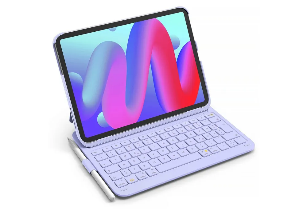 Inateck Ultraleichte Tastatur Hülle für 10,9/11/12,9/13 Zoll iPad Air Pro iPad-Tastatur (Hoch-/Querformat Verwenden, mit Stifthalter)