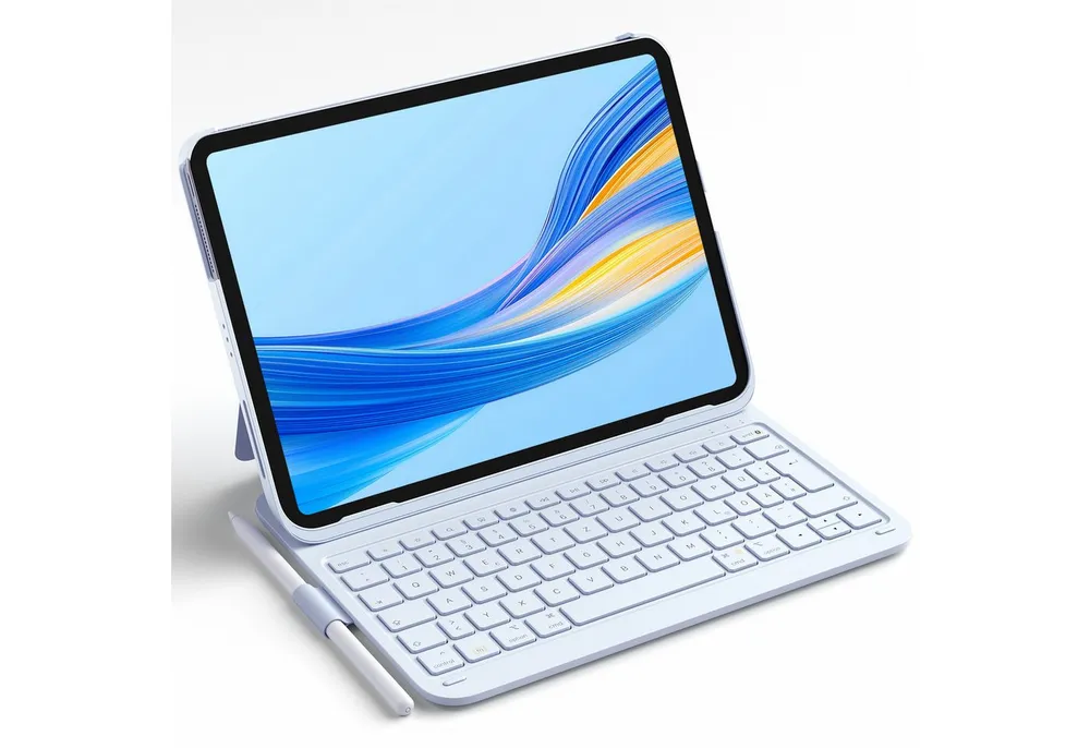 Inateck Ultraleichte Tastatur Hülle für 10,9/11/12,9/13 Zoll iPad Air Pro iPad-Tastatur (Hoch-/Querformat Verwenden, mit Stifthalter)
