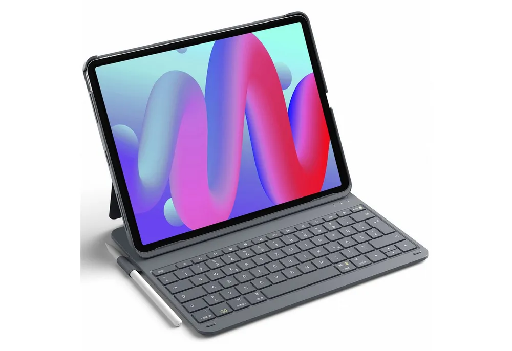 Inateck Ultraleichte Tastatur Hülle für 10,9/11/12,9/13 Zoll iPad Air Pro iPad-Tastatur (Hoch-/Querformat Verwenden, mit Stifthalter)