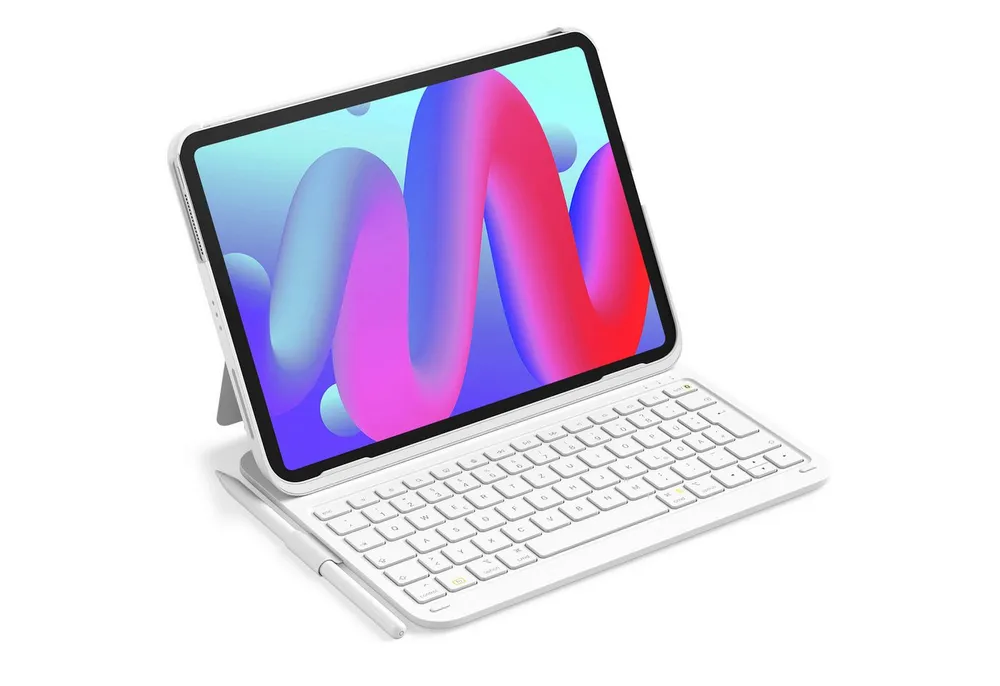 Inateck Ultraleichte Tastatur Hülle für 10,9/11/12,9/13 Zoll iPad Air Pro iPad-Tastatur (Hoch-/Querformat Verwenden, mit Stifthalter)