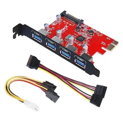 Controllerkarte Inateck KTU3FR-4P USB 3.2 Gen 1 PCI 4 Ports
