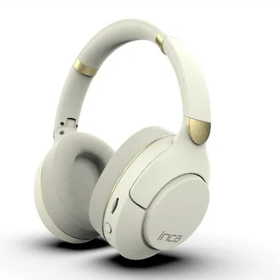 Auriculares INCA IBK-503B inalámbricos Bluetooth uso llamadas y música blancos