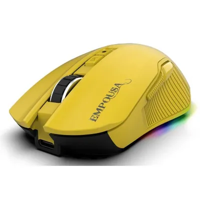 Ratón Inca IMG-328MX RF Wireless Bluetooth USB-C 12800 DPI Gelb 7 Tasten
