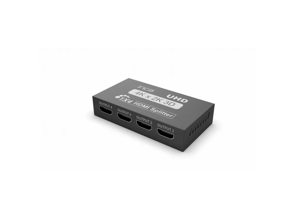 INCA HDMI-Splitter IHSK-430, 4K HDMI Splitter 1x4 mit Netzteil und 3D-Unterstützung